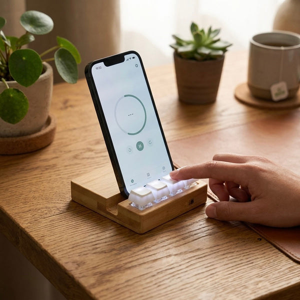 Bamboo Stand Keyboard Stress Reliever