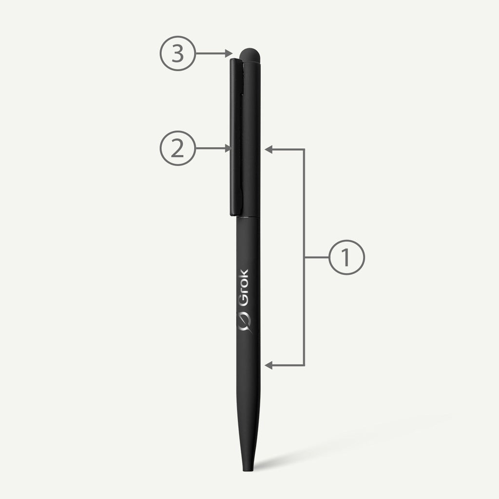 Sari Thin Stylus Twist Metal Ballpen