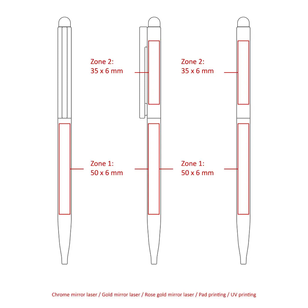 Sari Thin Stylus Twist Metal Ballpen