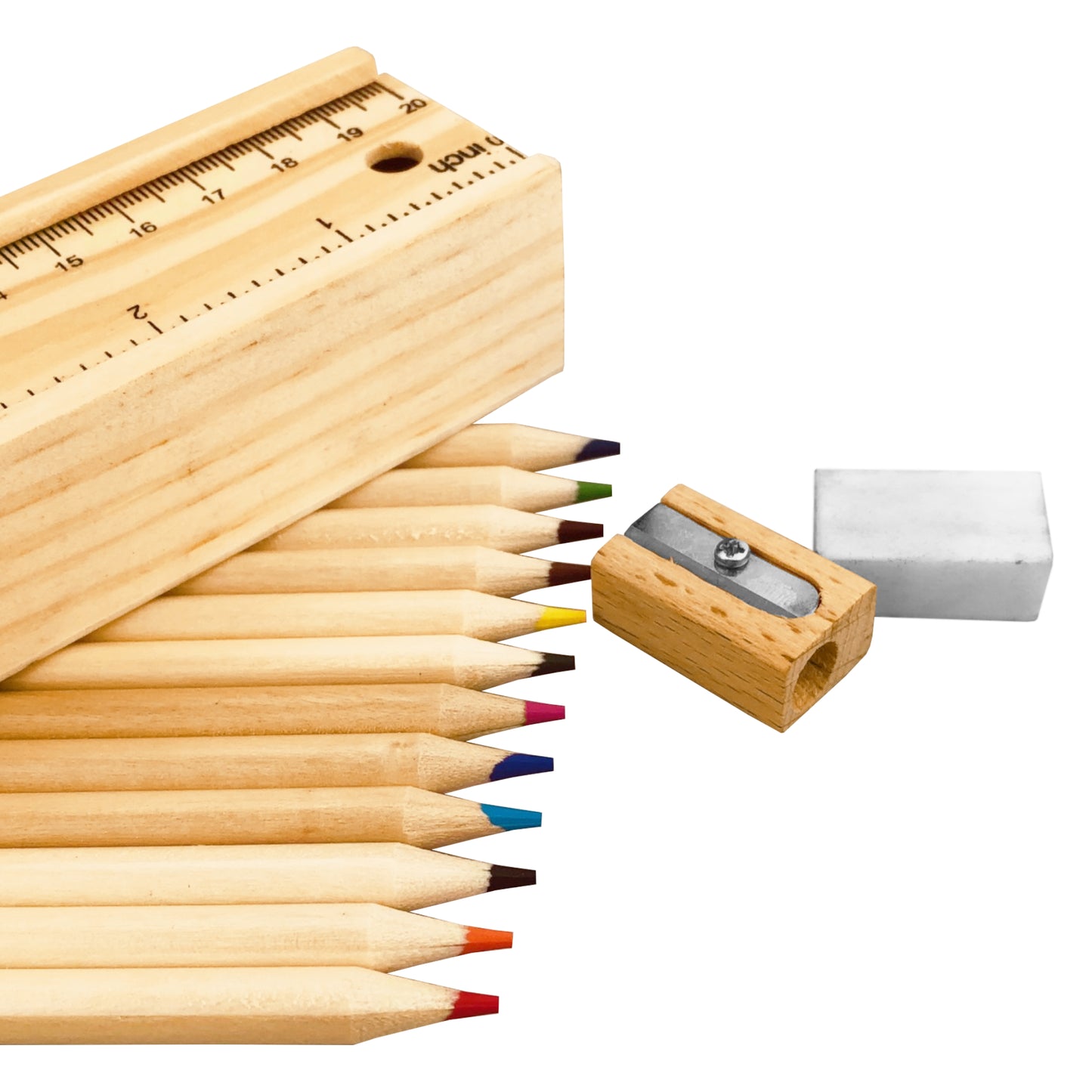 Wooden Colourful Pencil Set