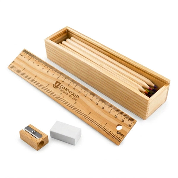 Wooden Colourful Pencil Set