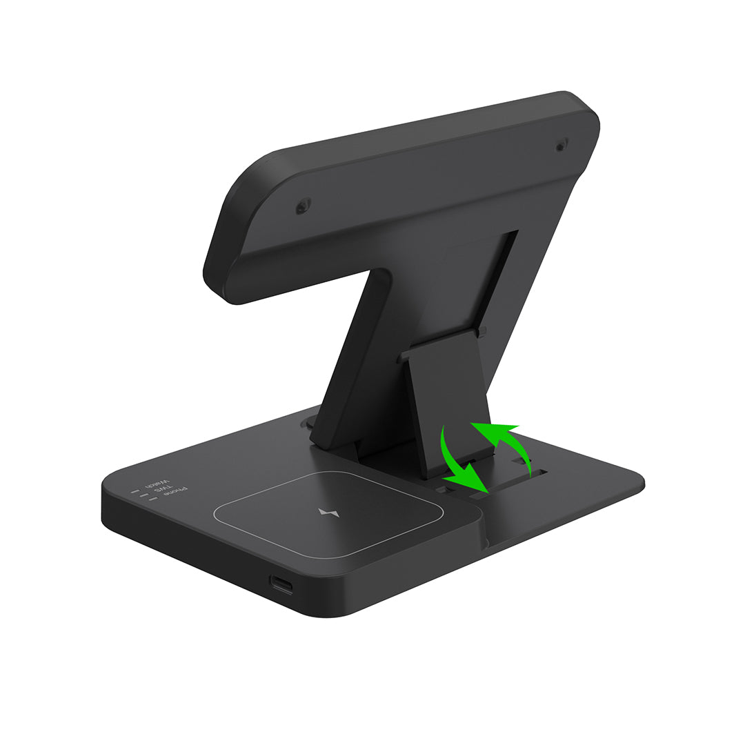 15W 3-in-1 Wireless Foldable Fast Charger