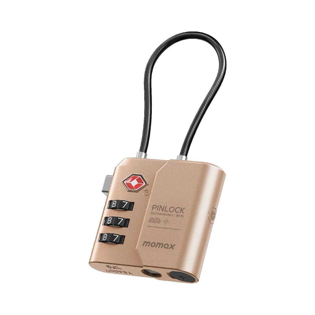 Momax PinLock Find My Locator with TSA Padlock