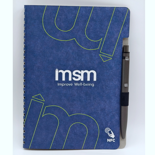 SmartTap rPU Notebook with Recycled Aluminum Pen