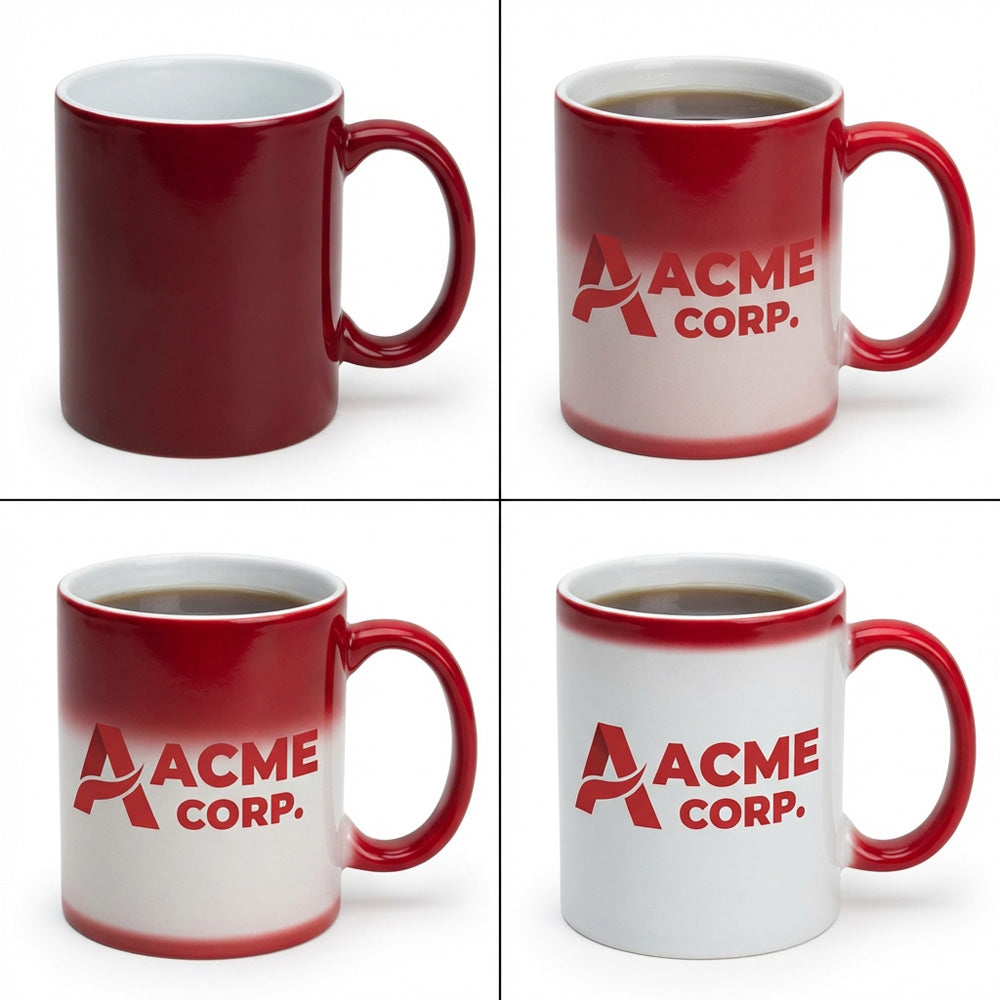 Heat Sensitive Mug 11oz red/white