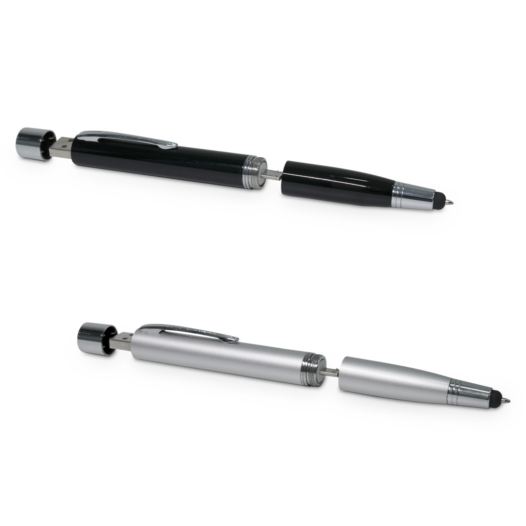 3-in-1 Metal Pen with stylus and powerbank