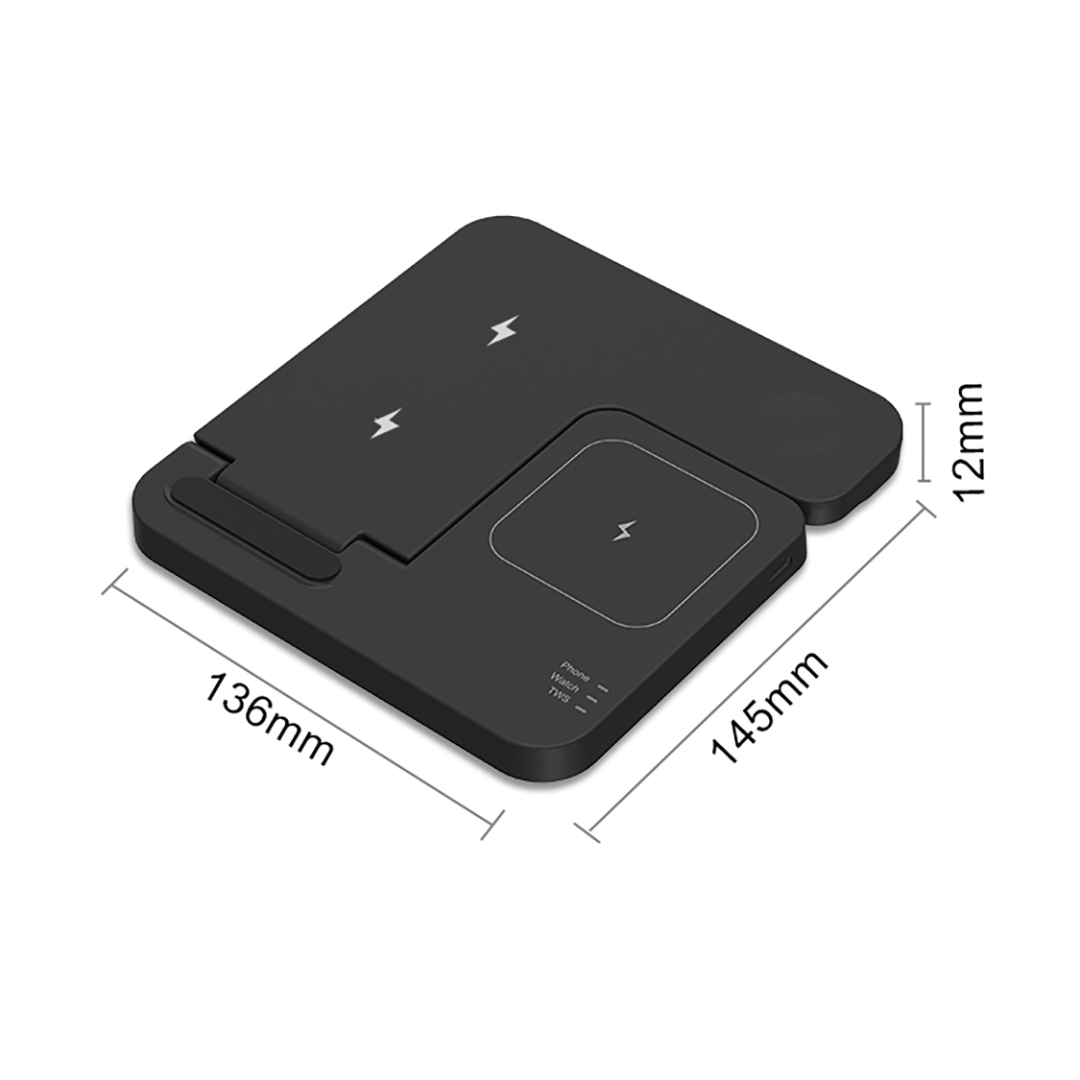 15W 3-in-1 Wireless Foldable Fast Charger