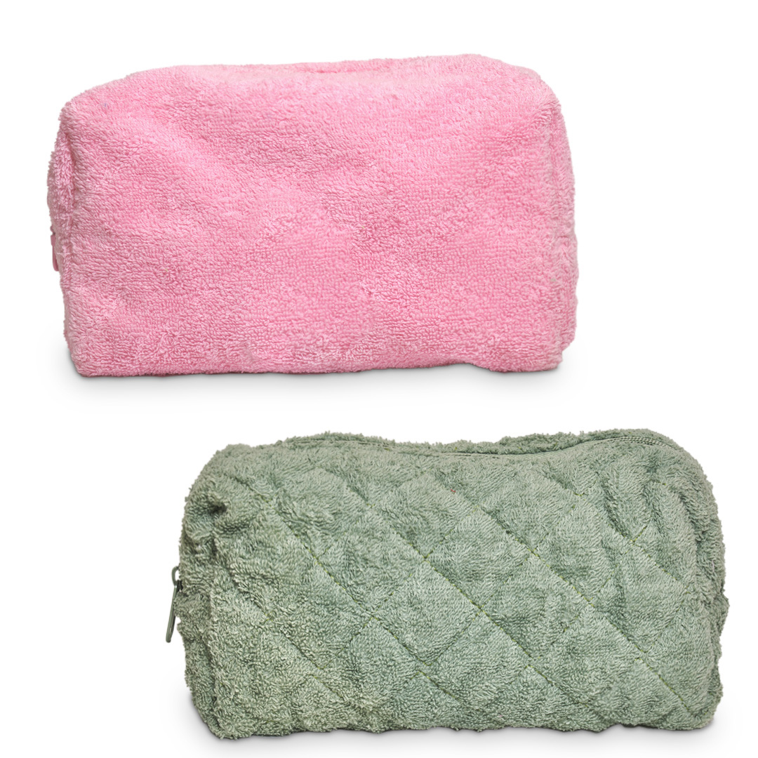Terry Cloth Quilted Pouch