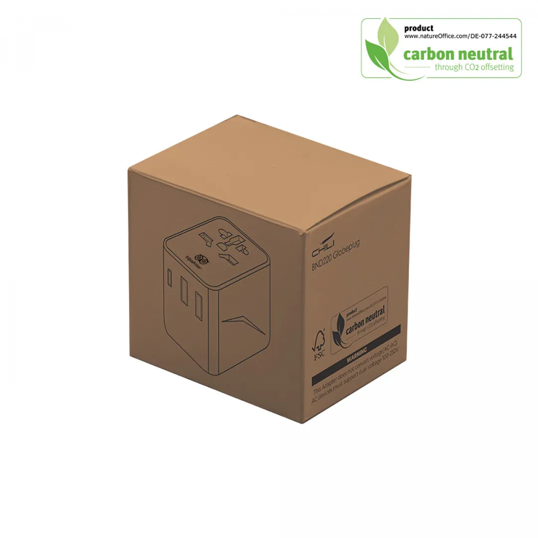 White Matt Universal Travel Adaptor