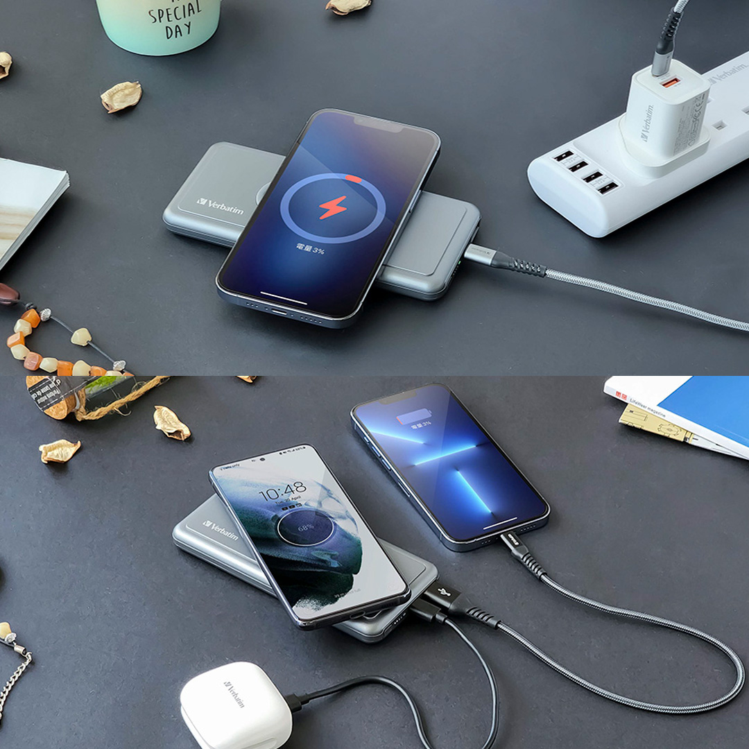 Verbatim 10000mAh Wireless Charging Power Pack