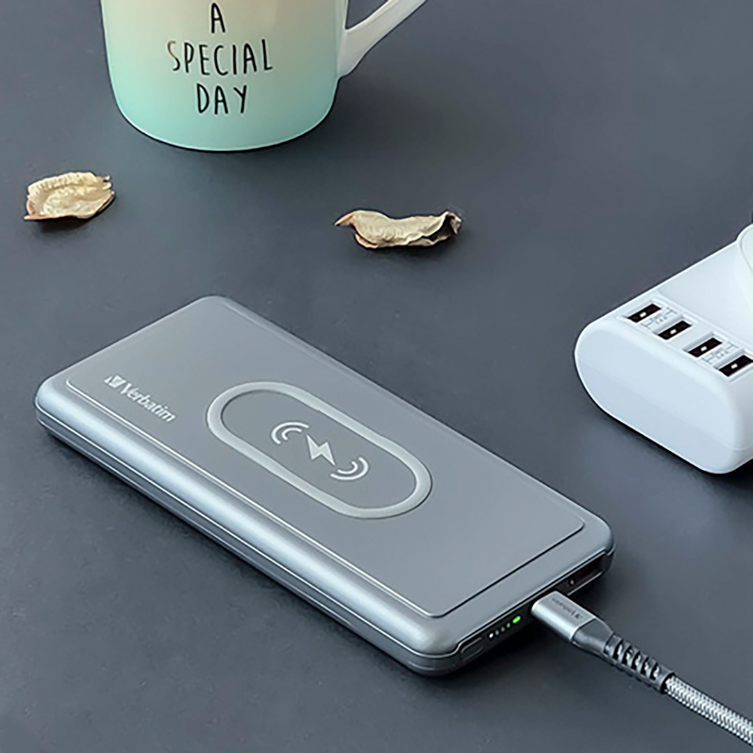 Verbatim 10000mAh Wireless Charging Power Pack