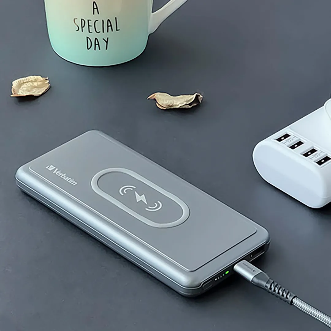 Verbatim 10000mAh Wireless Charging Power Pack