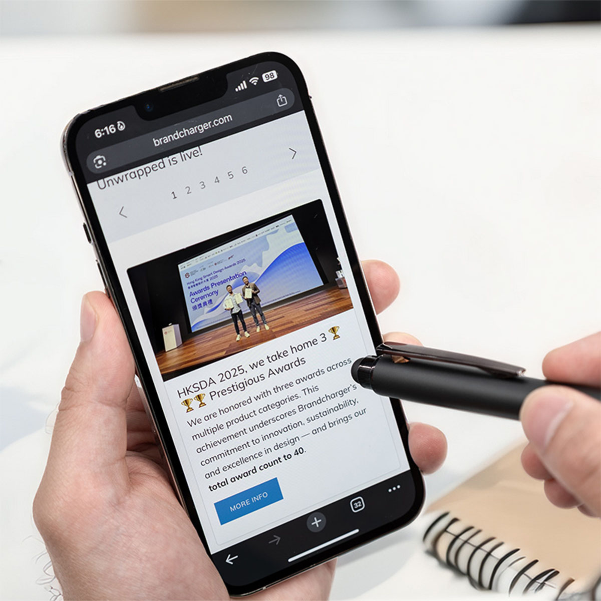Orion Recycled Aluminium Stylus Pen