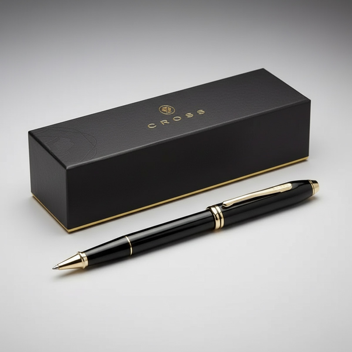 Cross Townsend Black Lacquer and Gold Plate.