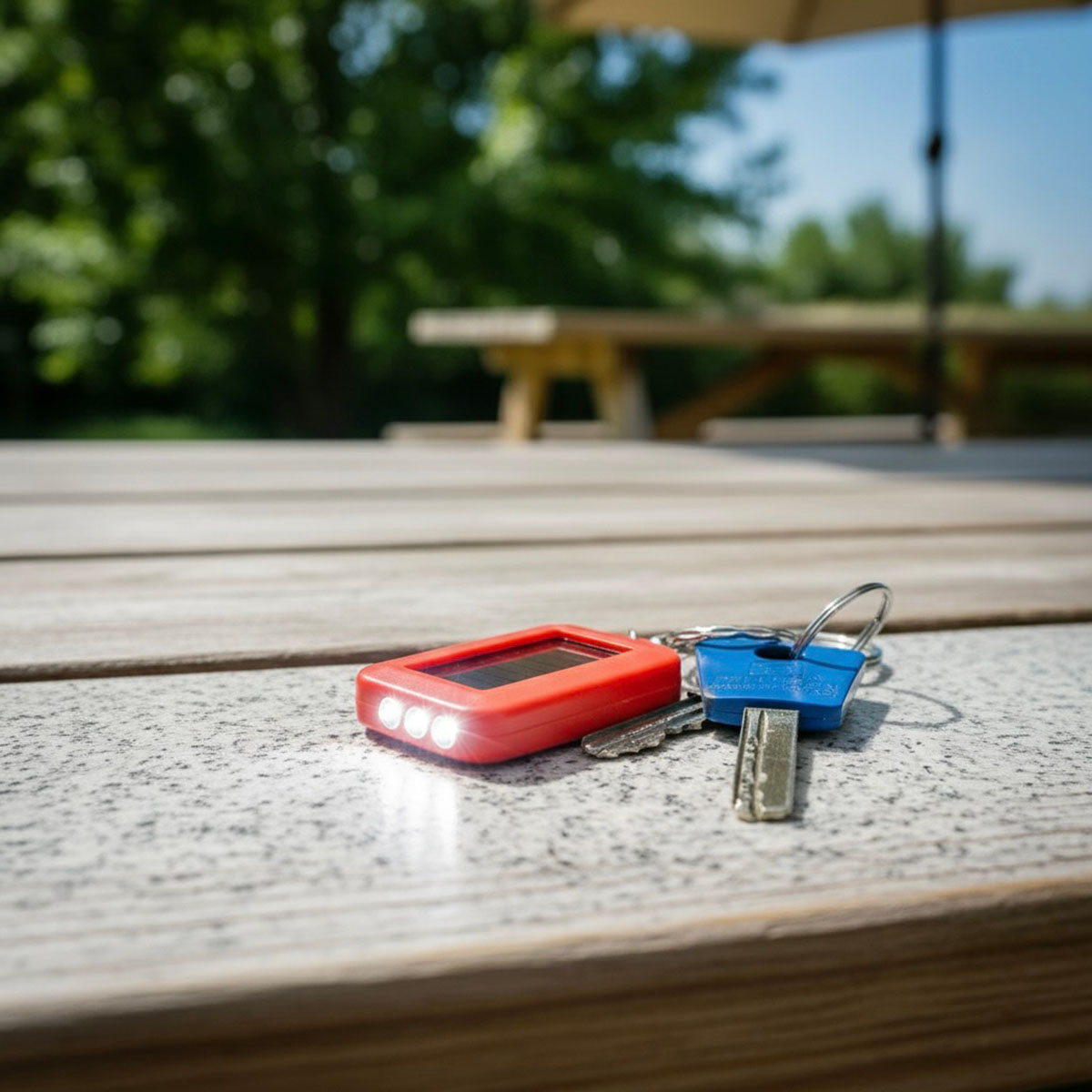 Solar Powered Keychain Light
