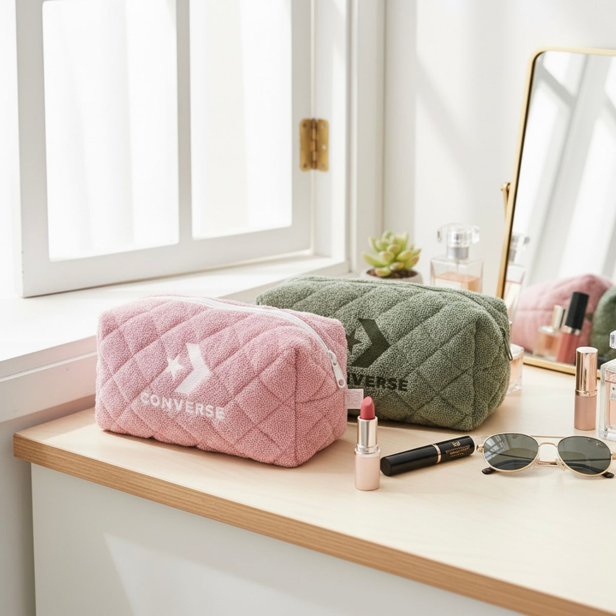 TERRY Cloth Quilted Pouch