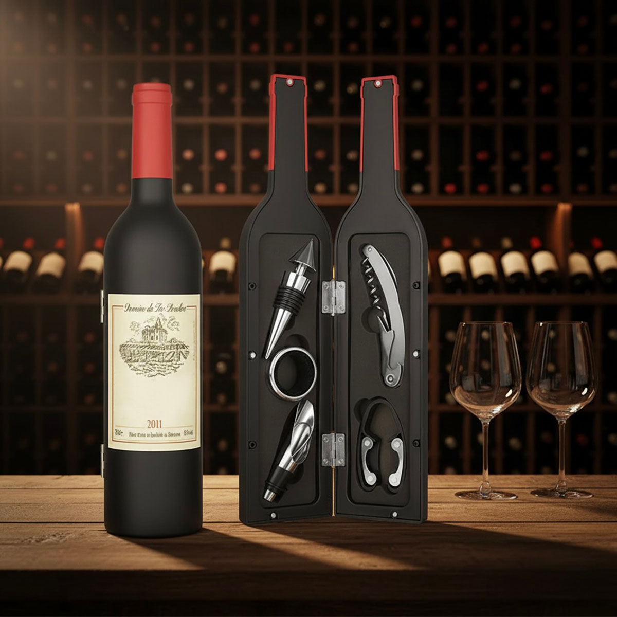 Wine Bottle Accessories Gift Set