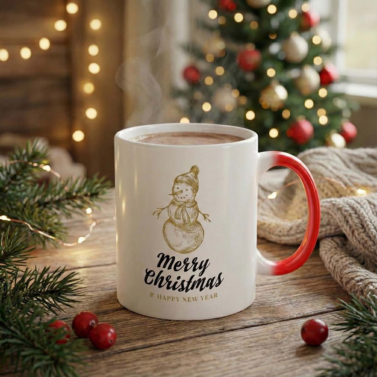 Heat Sensitive Mug 11oz red/white