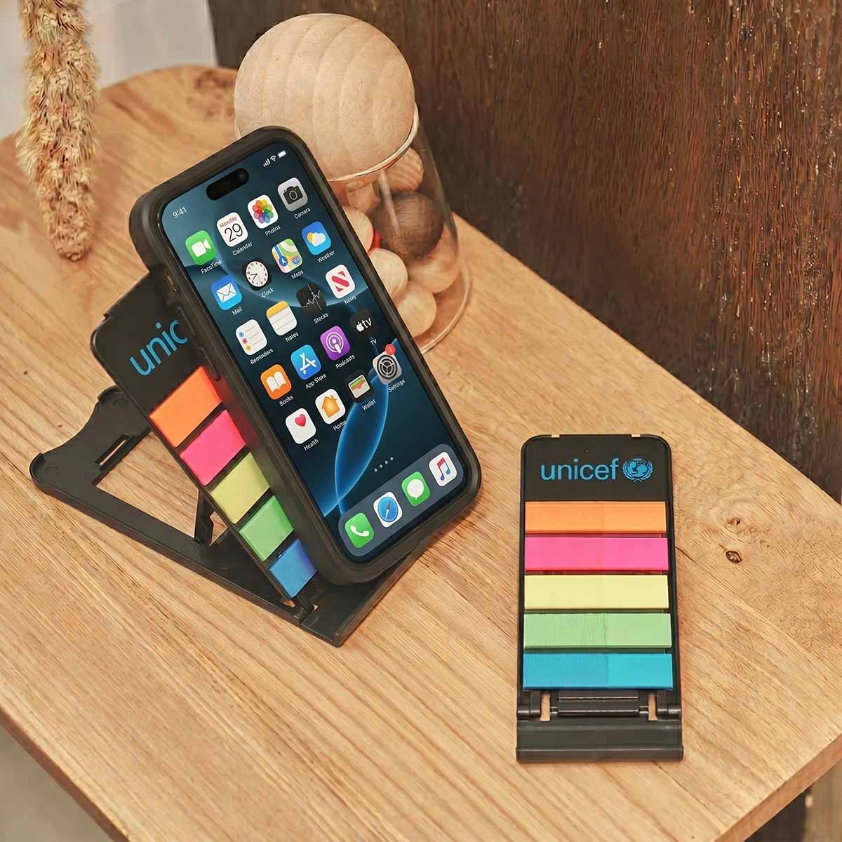 Coloured Sticky Notes Phone Stand