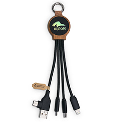 Bamboo LED Charging Cable with RPET cable