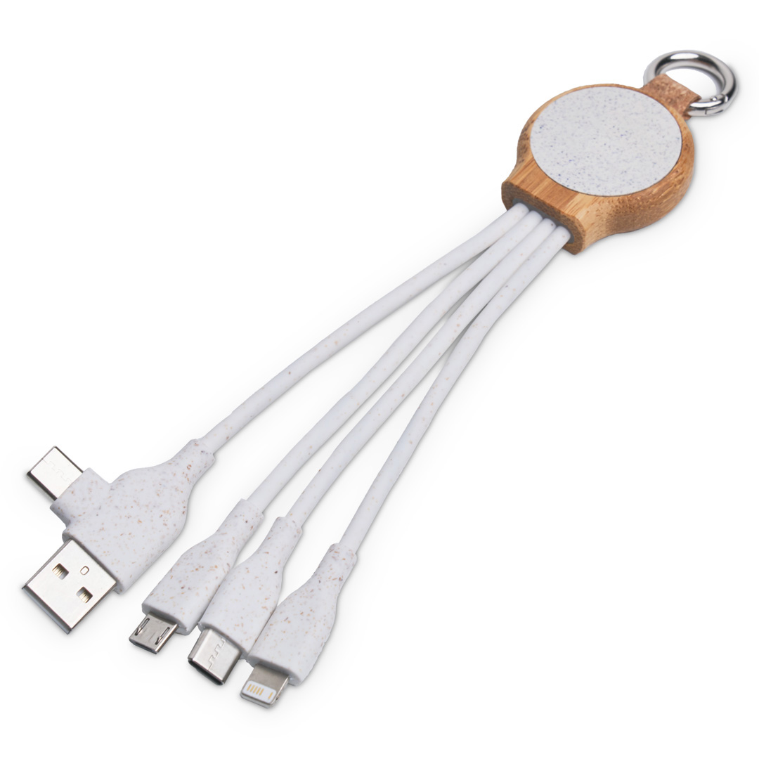 Bamboo Wheat Fibre Charging Cable with Wheat Fibre