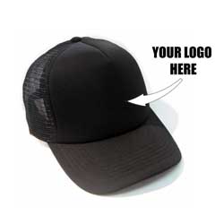 Baseball caps - black with black mesh