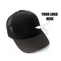 Baseball caps - black with black mesh