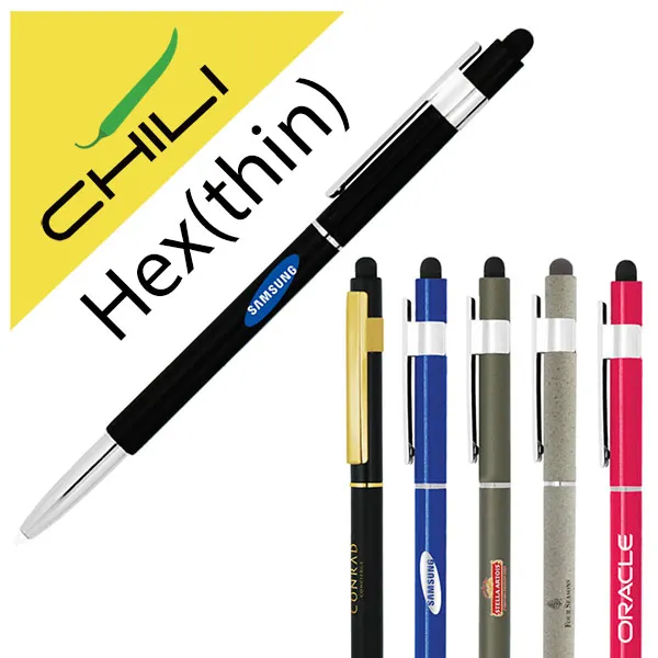 Hex Stylus Thin Twist Metal Ballpen