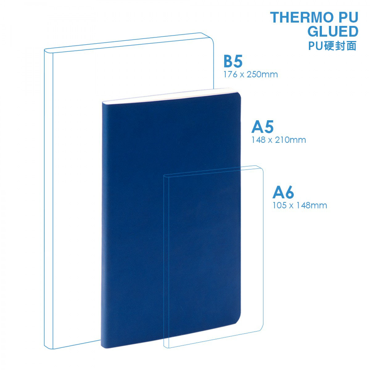 PU A5 Soft Cover (glued) Notebook