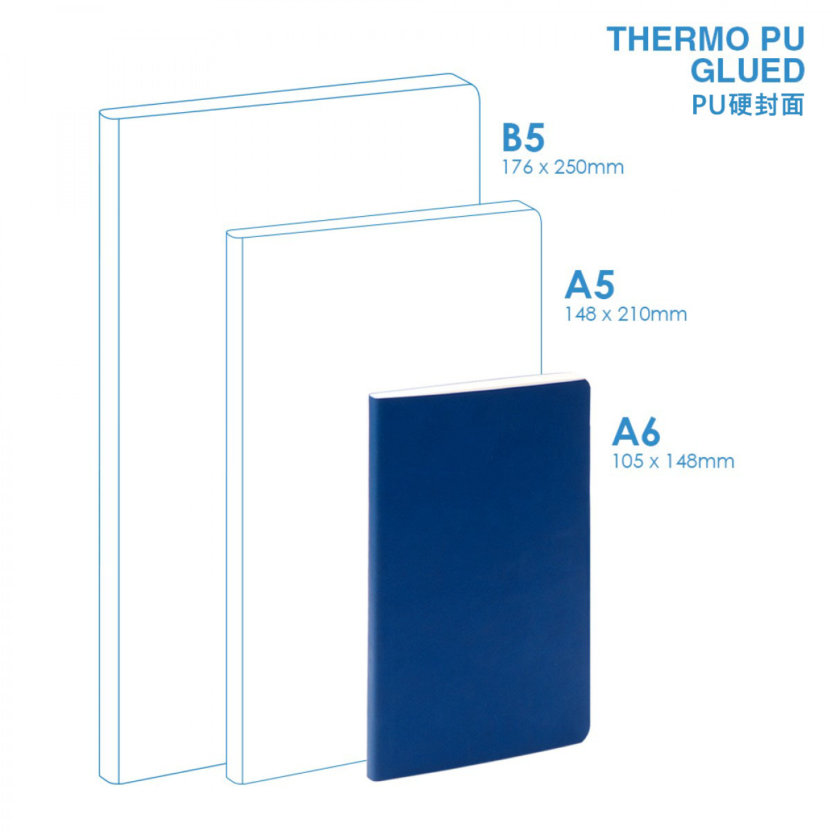 PU A6 Soft Cover (glued) Notebook