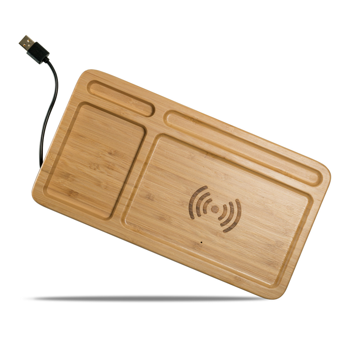 Bamboo wireless charging Desk