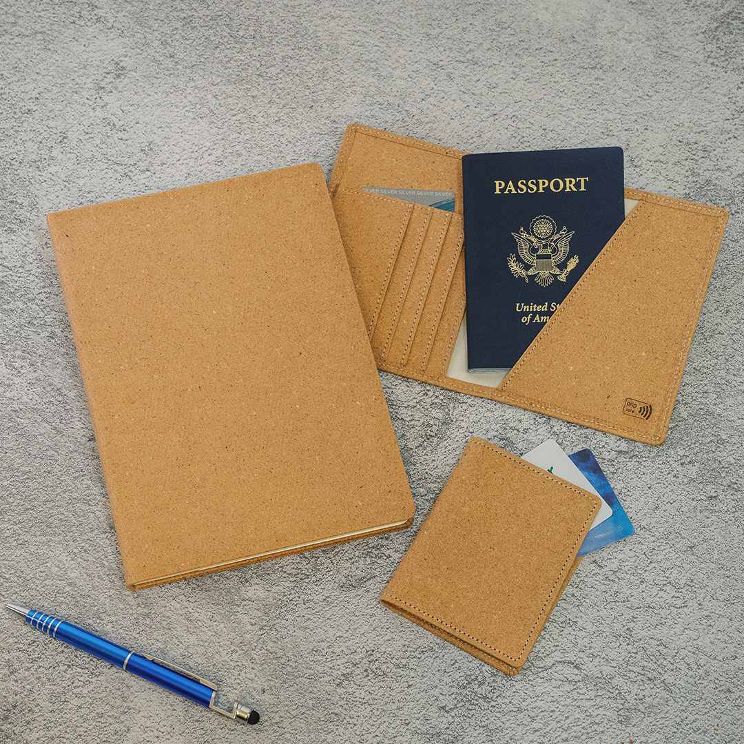 Horizon Recycled Leather RFID Passport Holder