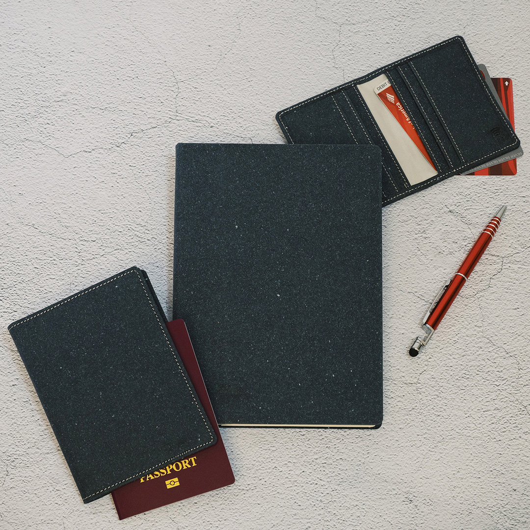 Horizon Recycled Leather RFID Passport Holder