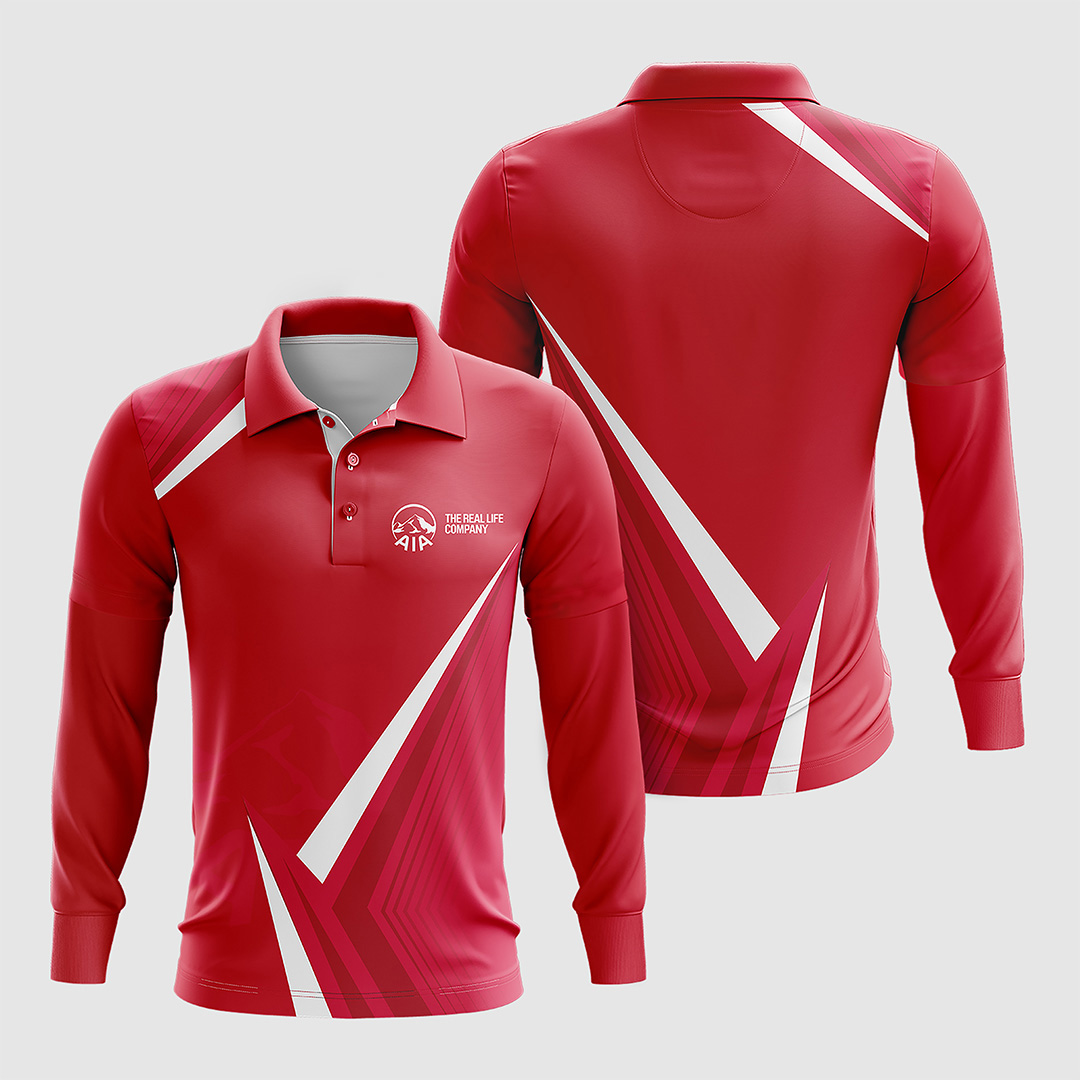 Dry-Fit Long Sleeve Polo Shirt