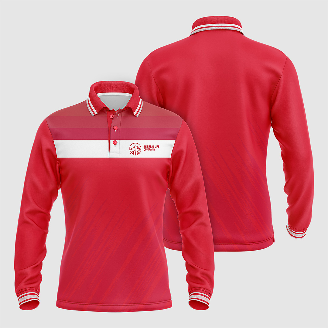 Dry-Fit Long Sleeve Polo Shirt