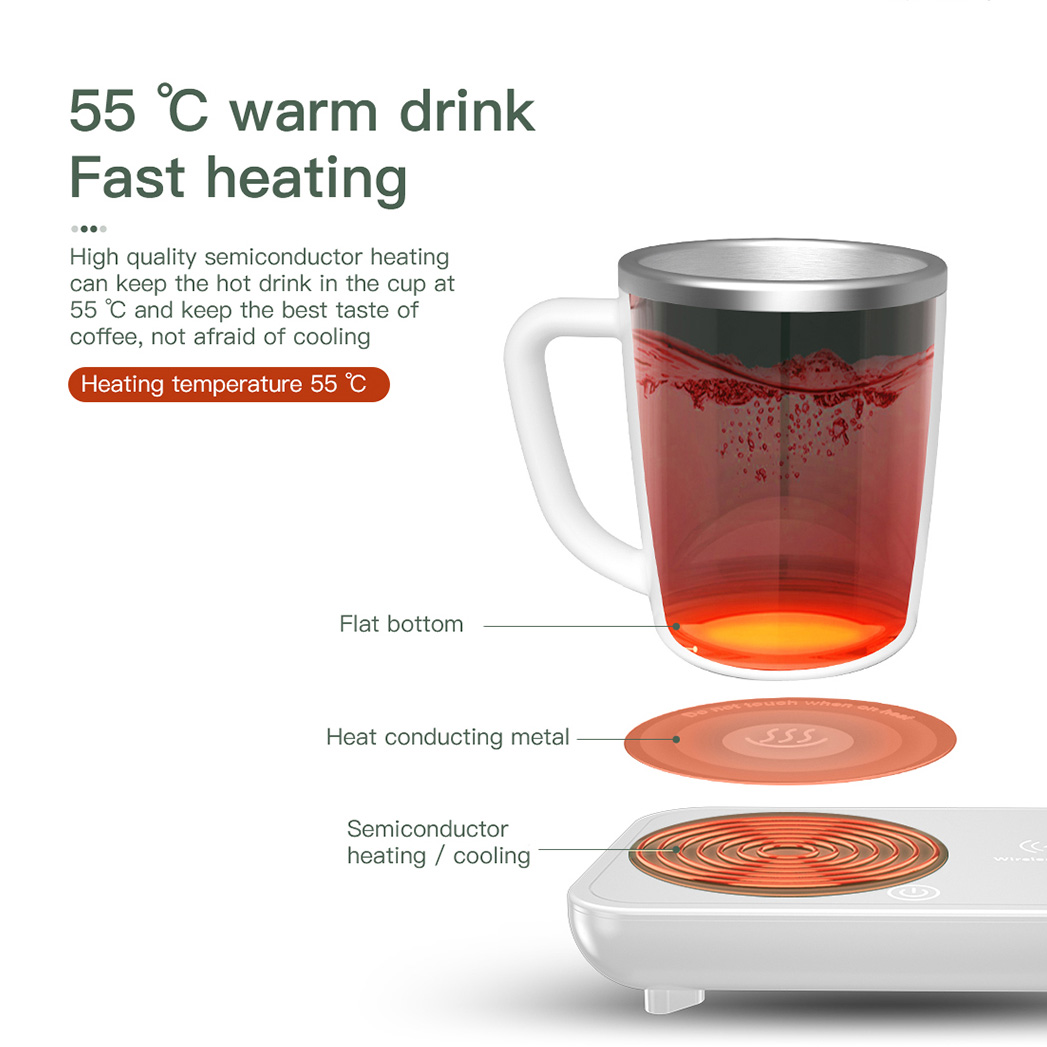 Cooling/Heating Cup With Wireless Charger