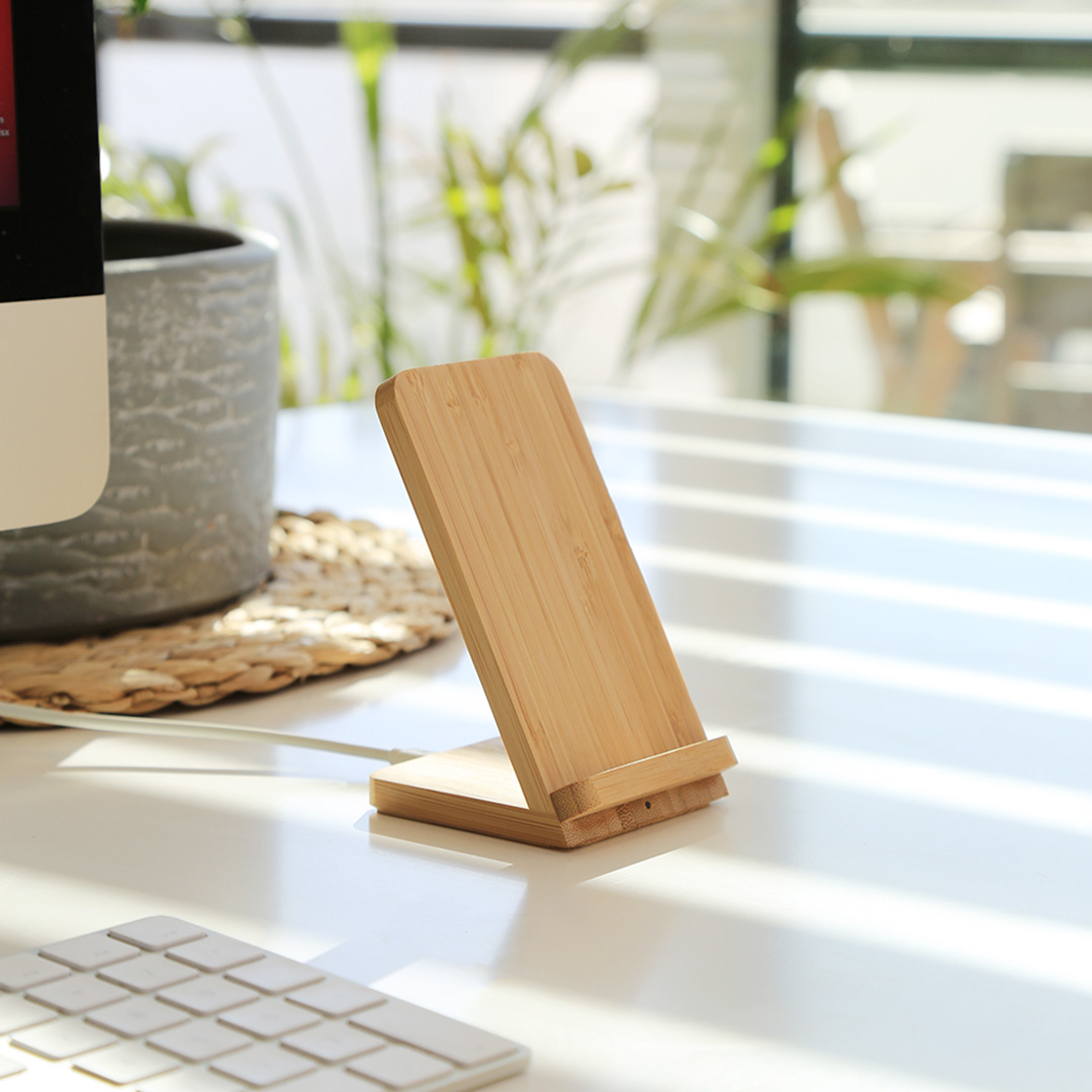 Easy Charge Bamboo Desk