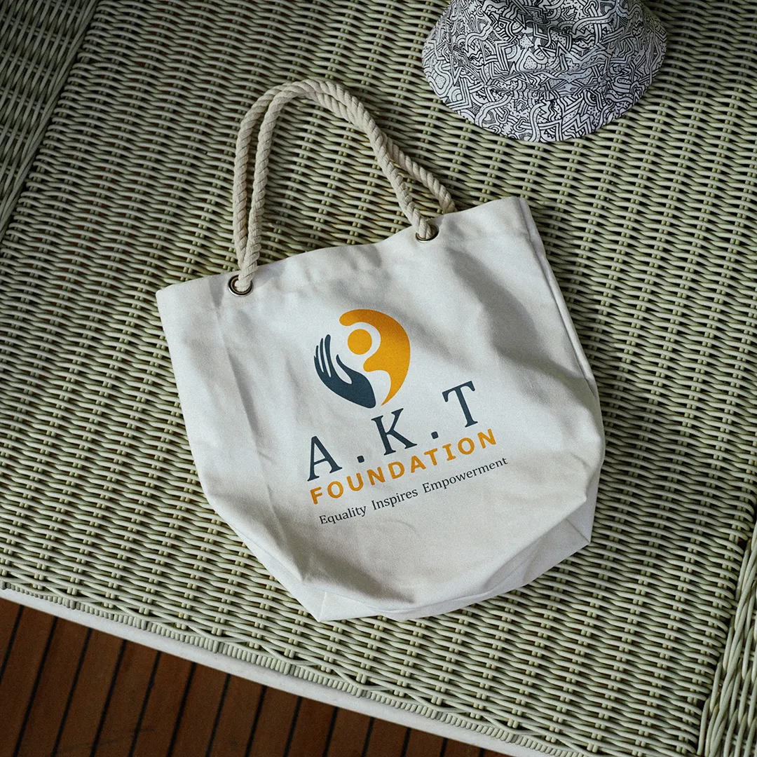 Canvas Ttote Bag with Cotton Rope